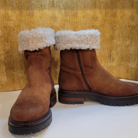 Shearling Cuff Ankle Boots Celtic & Co Women's Size 40 - Picture 3 of 11